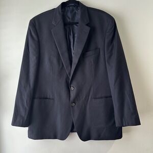 Ralph Lauren 46R Navy Wool Blazer Jacket Men's Classic Fit Two Button Suit Coat